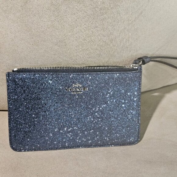 NWOT Coach Star Glitter Blue Wristlet - Picture 1 of 3